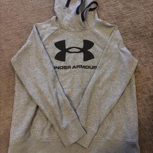 Under Armour Gray Hoodie with Black Logo
